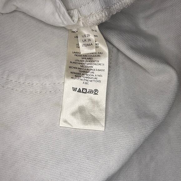 Free People We The Free Bailey Leopard Print Frayed Hem Denim Mini Skirt Sz 26 - Picture 11 of 11